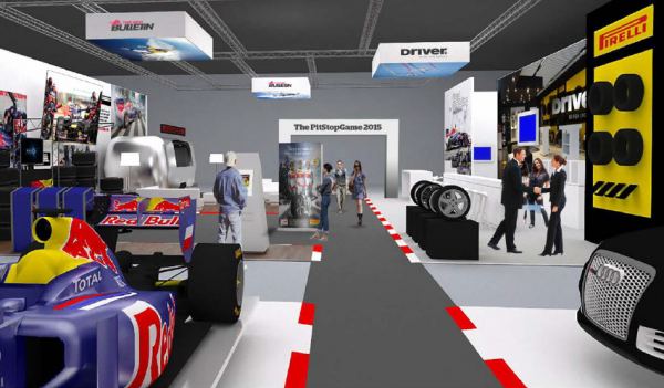 Pirelli teilt sich den Auftritt mit dem Red Bulletin. Der gemeinschaftliche Stand steht ganz unter dem Zeichen der Formel 1: Im Rampenlicht steht ein F1 Car des Partners Red Bulletin mit einem spannenden Wettbewerb: dem F1-Pit-Stop-Game. Die Besucher treten bei einem Reifenwechsel live gegeneinander an. Dabei winken den Besten äusserst attraktive Tagespreise. Die Gewinner des Wettbewerbs können sich über F1 Tickets, OZ-Felgen und PIRELLI-Premiumreifen freuen.