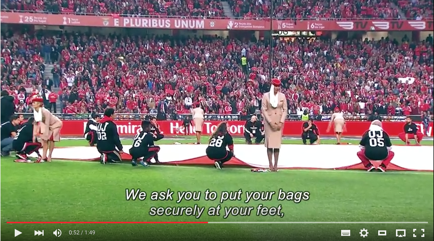 Video: Emirates Crew begeistert 65’000 Benfica Fans