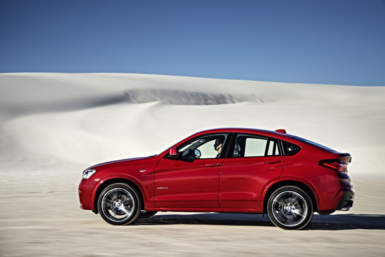 BMW X4 28i im Test, in der Salzwüste, Seitenansicht