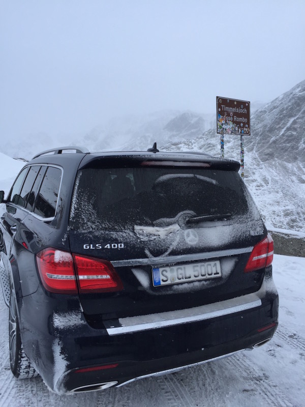 4x4Schweiz-Fahrbericht: Mercedes GLS 4Matic,  Hochgurgl, Austria 2015, Passhöhe Timmelsjoch