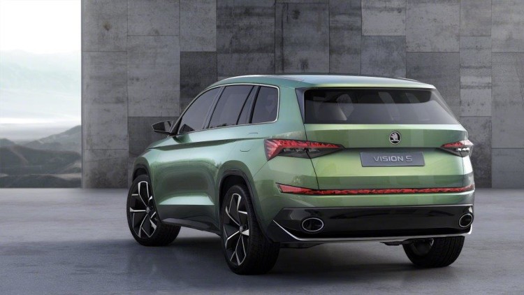 Skoda zeigt erste Bilder seiner Genf-Studie Skoda Vision S, Heckansicht