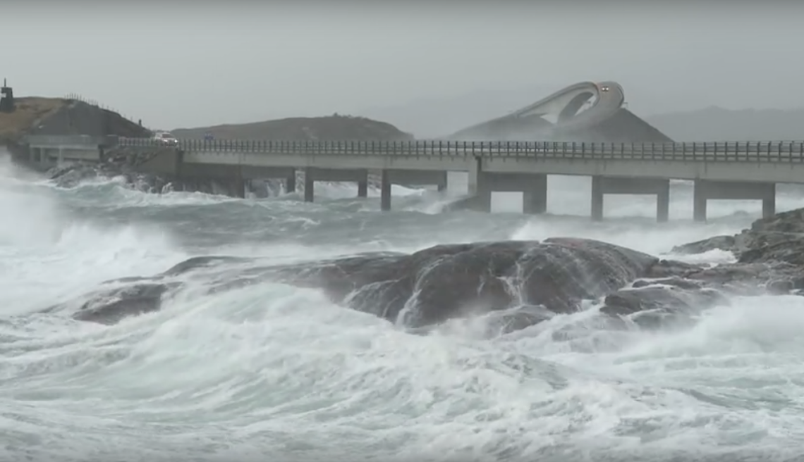 Spektakuläres Video von der Atlantic Road, Norwegen