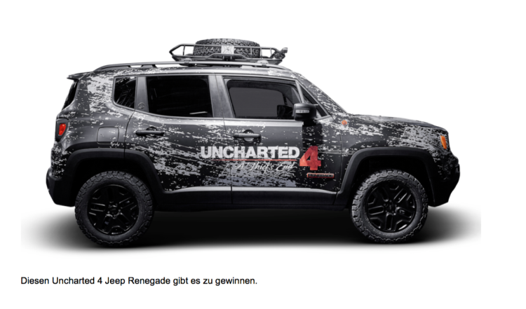 Jeep Renegade und Uncharted 10