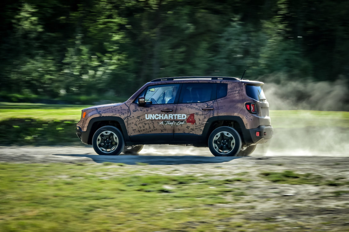 4x4Schweiz-Events: Mit Jeep und Uncharted 4 auf Schatzsuche. Jeep Renegade, Garage Italia Customs, Driving-Action