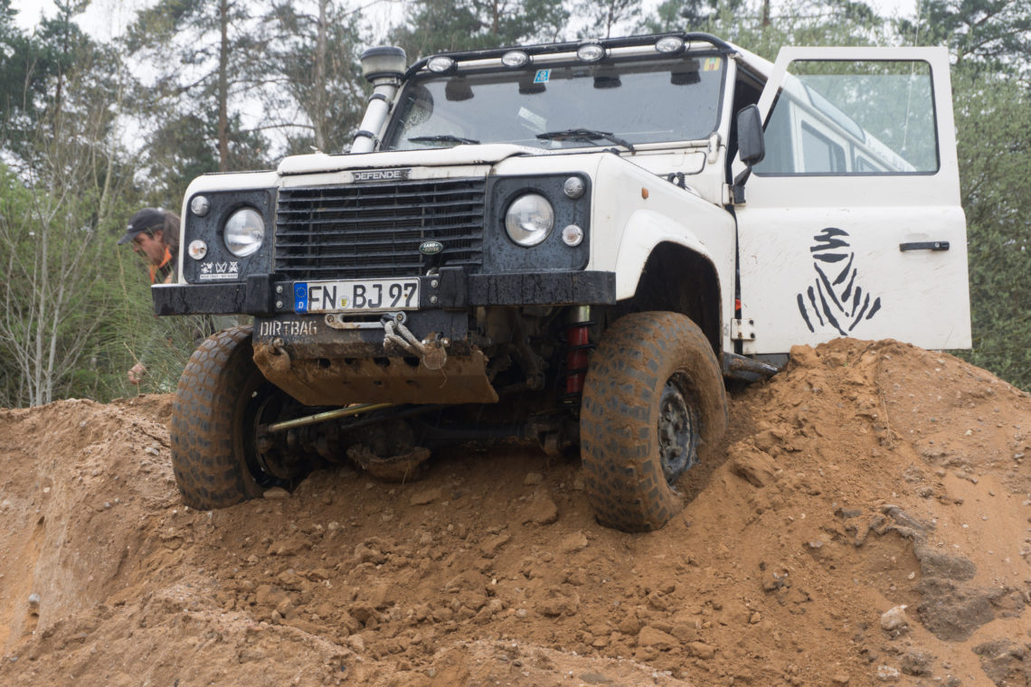 Claudia, Bernd und Calimero beim Offroad-Training