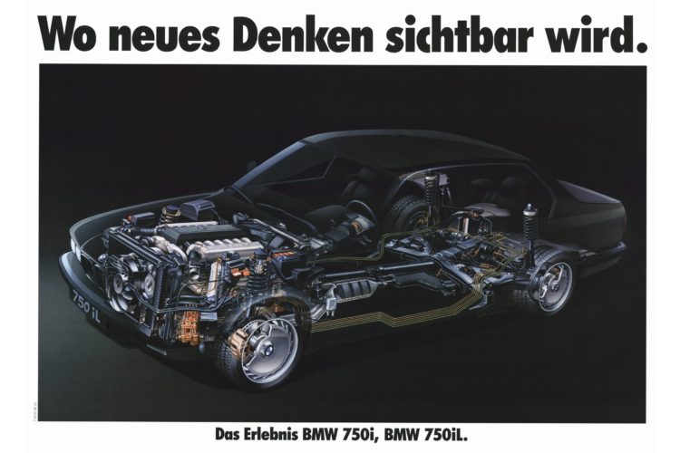 Werbung für den BMW 750i aus dem Jahr 1987