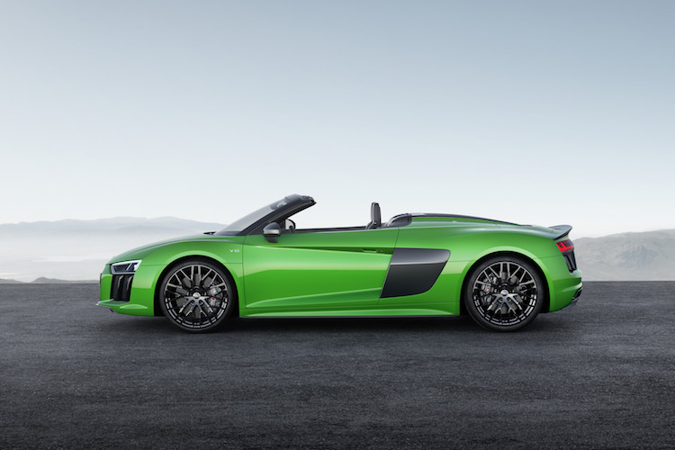 Grün, schnell, quattro: Der Audi R8 Spyder V10 plus