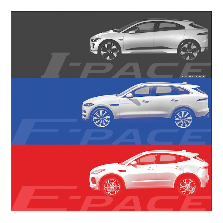 Die Jaguar "PACE"-Familie; F-PACE, E-PACE UND I-PACE (Concept)