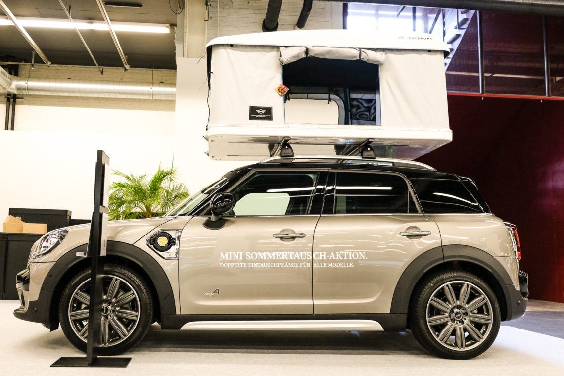 Der Mini Countryman mit Dachzelt an der Auto Basel, 2017