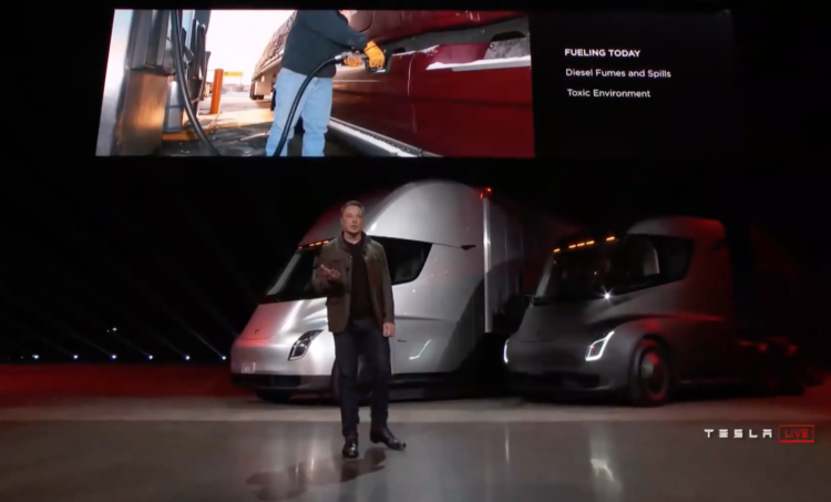 Elon Musk präsentiert den Tesla-Semi