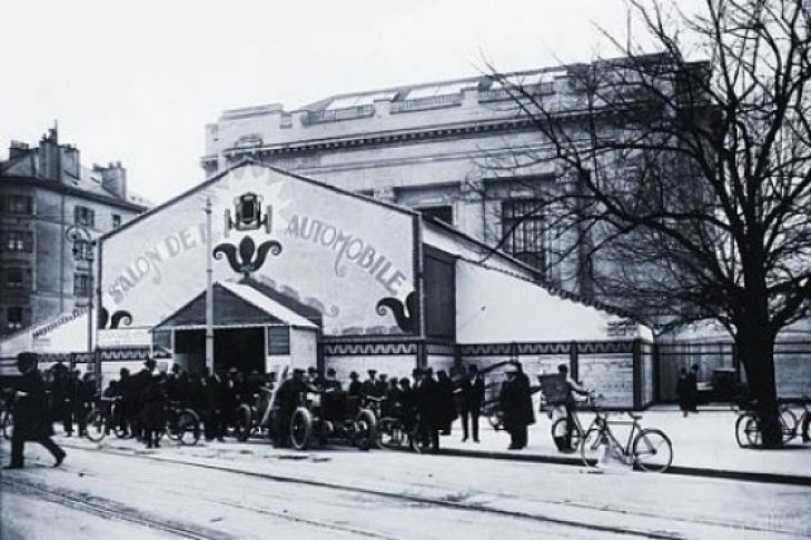 Ausstellungshalle des ersten Genfer Autosalon