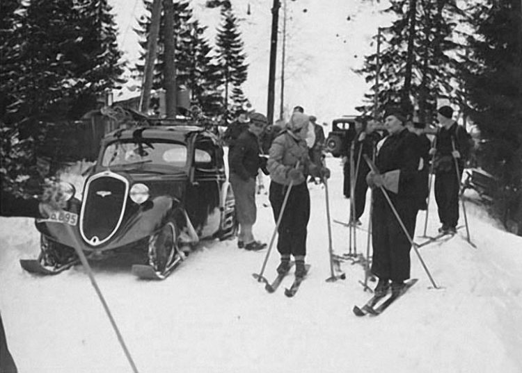 "Ich bin auch ein Skilift" - Škoda Popular Ski 1938