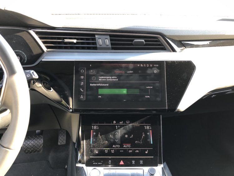 Audi e-tron Interior-Design, Touch-Displays