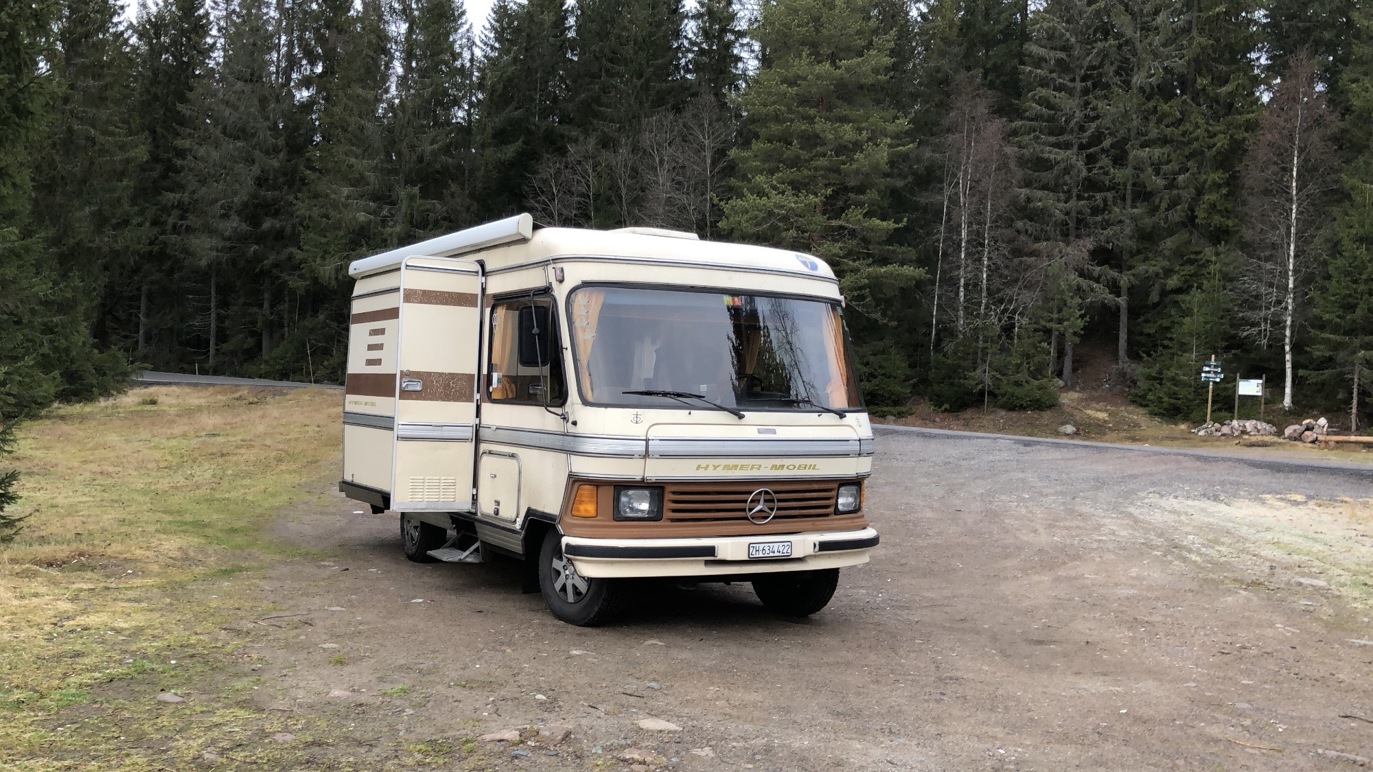 Hymer Wohnmobil, Mercedes 208 Aufbau MFK