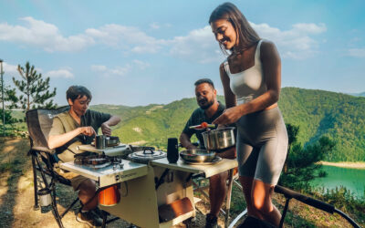 CAMPARCA | Fine Dining Outdoor- Campingküche, Camping Klapptisch, Camping Grill – Stainless steel finishing