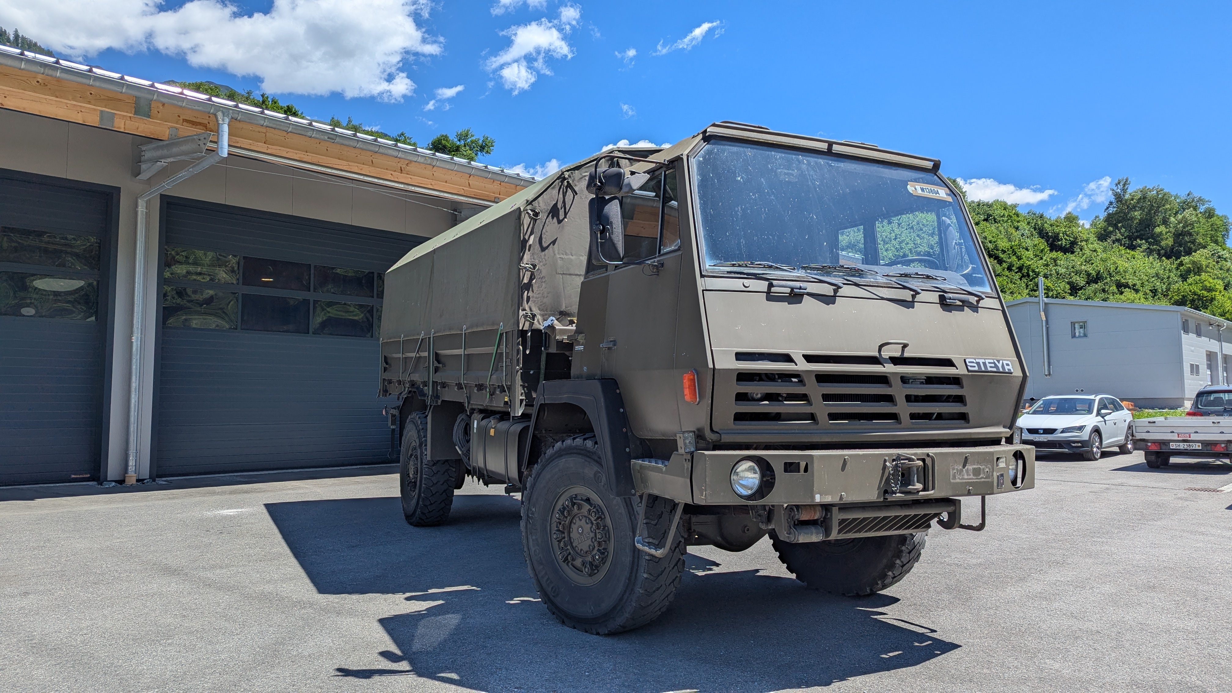 STEYR 1291.320 4×4 mit WSK & Seilspill